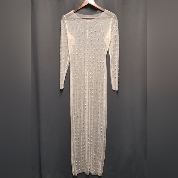 Source Unknown Dresses & Skirts - Sheer Rhinestone & Pearl Cover Up
